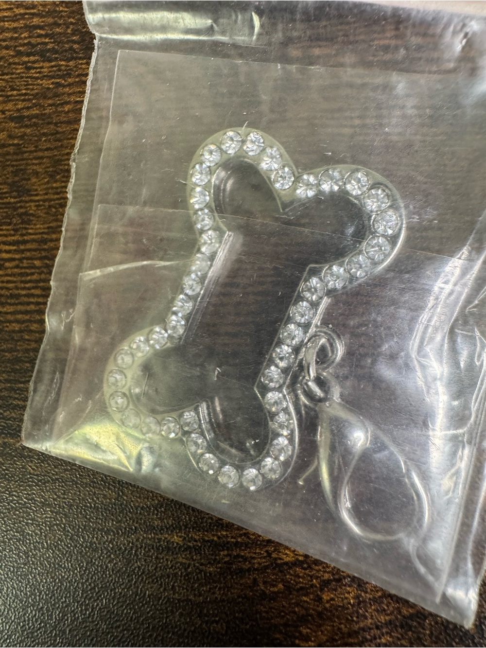 Chris Christensen Crystal Dog Bone Charm - Silver